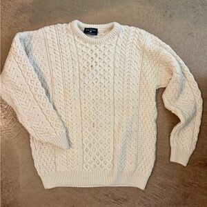 Irish Store Men's Cream Cable Knit Sweater